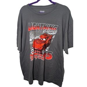 Lightning McQueen Short Sleeve Grey Tee NWOT
